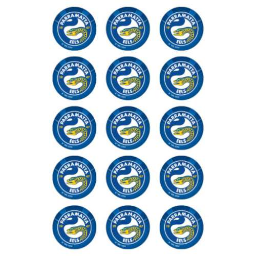 Eels NRL Edible Icing Cupcake Images - Click Image to Close